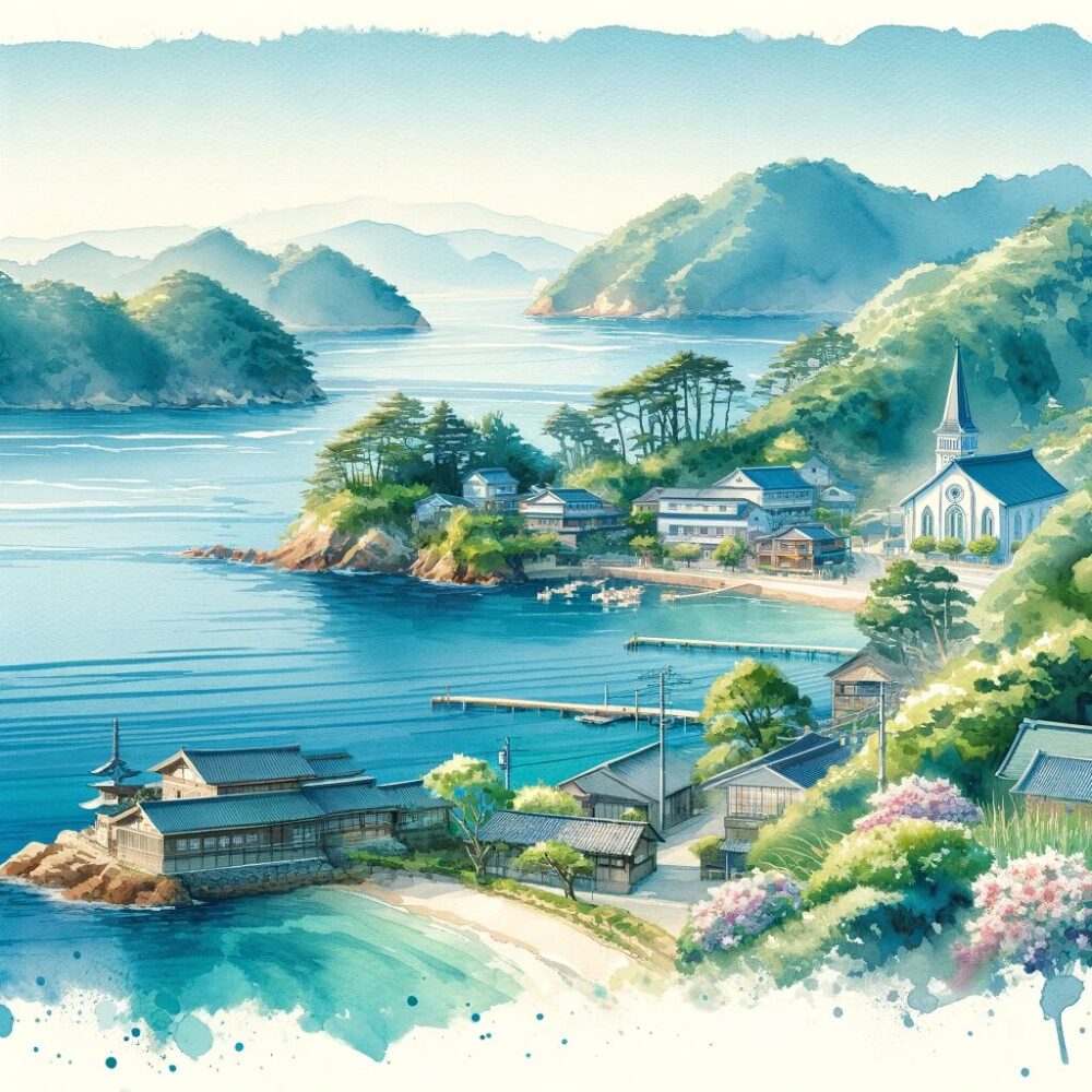 長崎県の美しい島々のイメージ図
