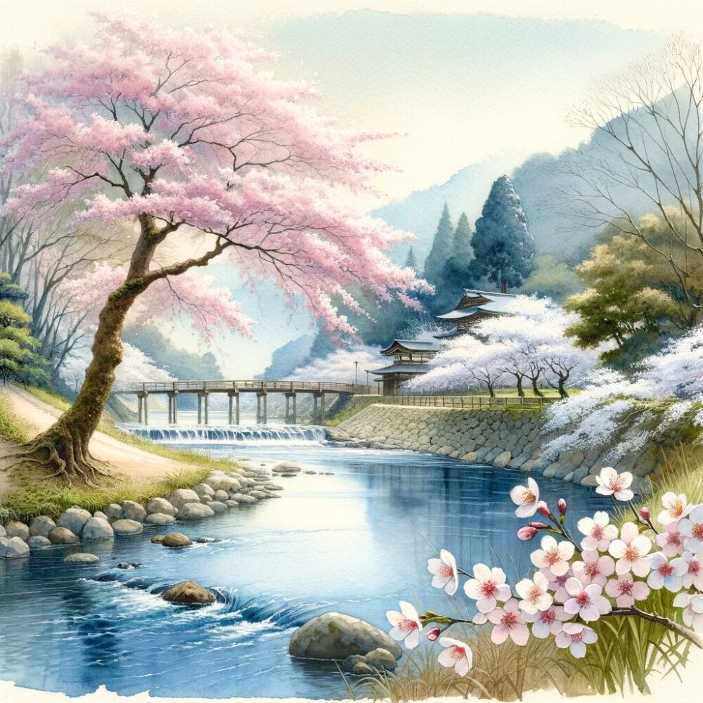 春の風景のイメージ図