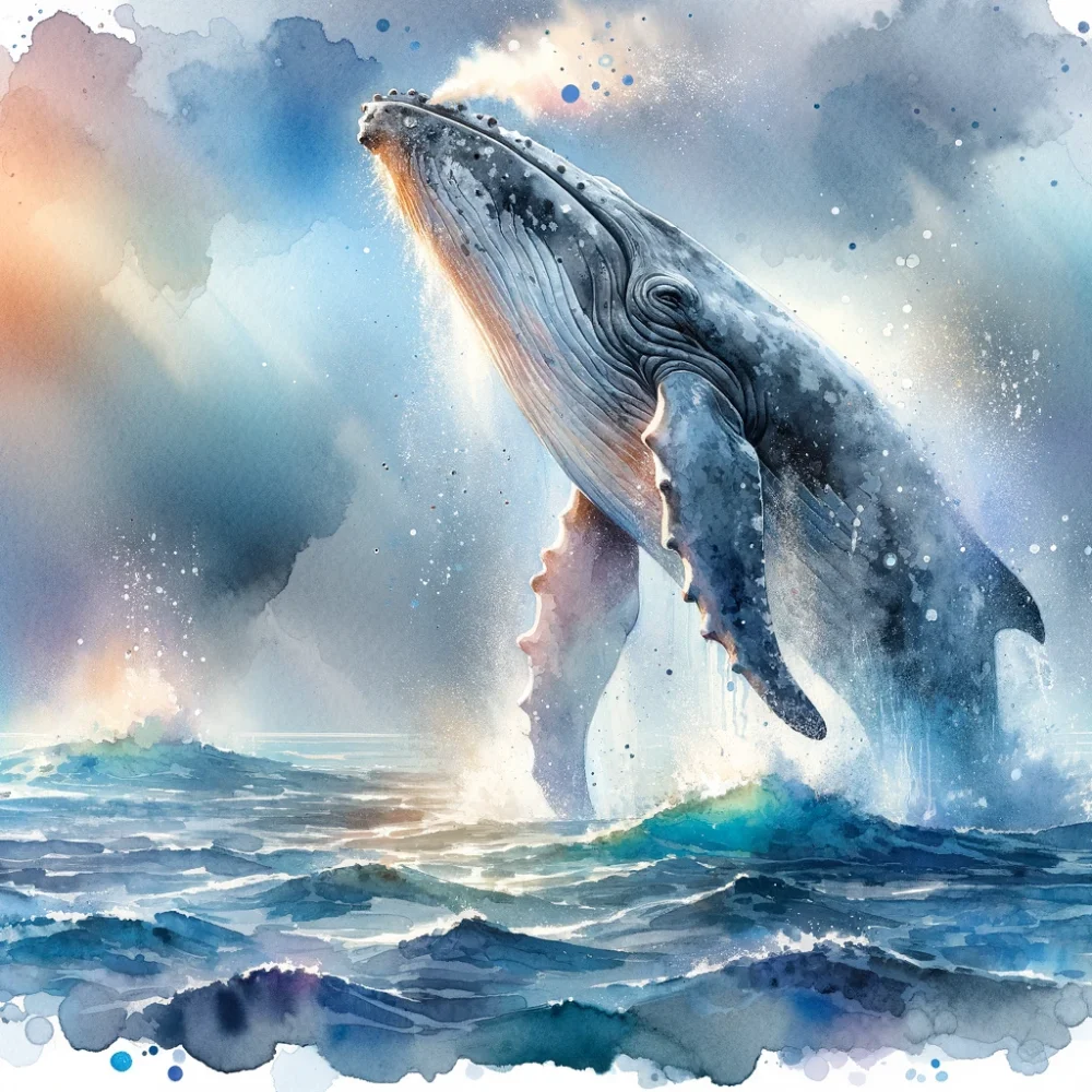 鯨が鳴いているイメージ図