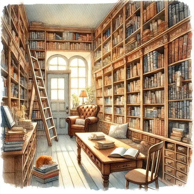 古本屋さんの内部のイメージ画像