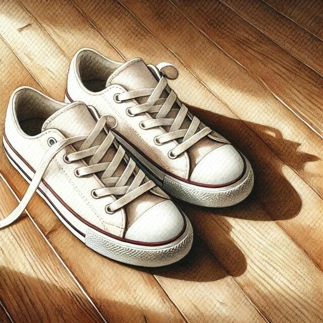 古いスニーカーのイメージ画像です。