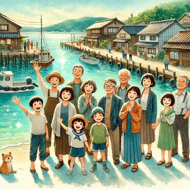 島の人たちの笑顔