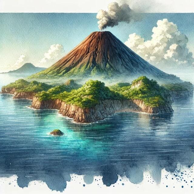 火山島のイメージ画像です。