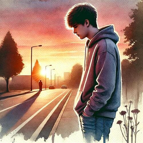 男性が切なそうに下を向いている