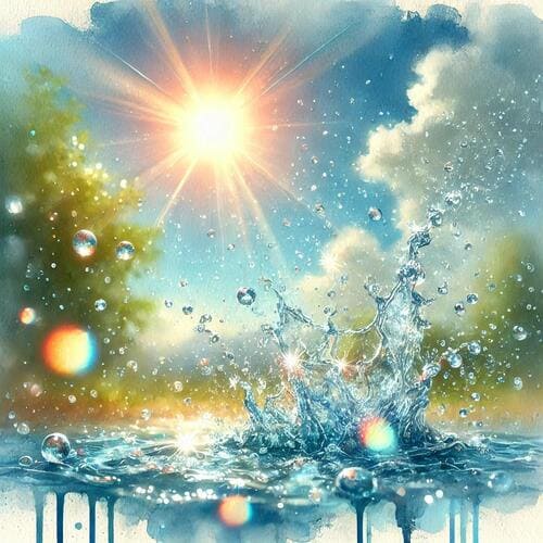 太陽が煌めいているイメージ