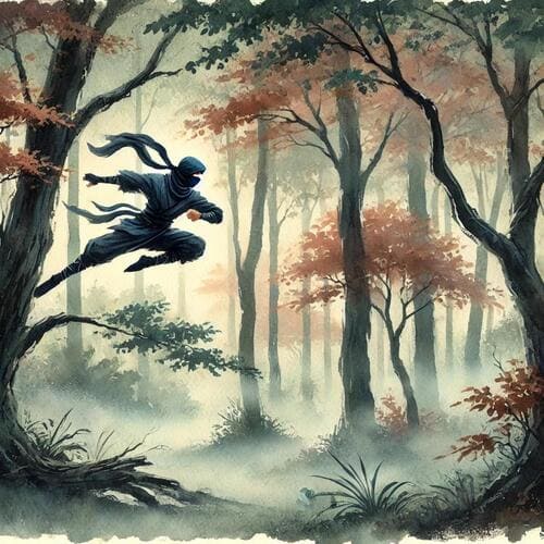 忍者が活動しているイメージ