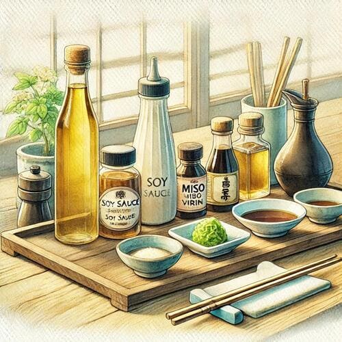 調味料の数々のイメージ