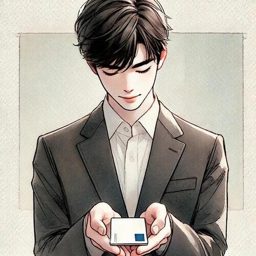 名刺を差し出しているイメージ