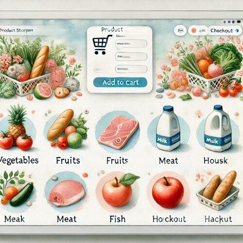ネットスーパーの注文画面のイメージ