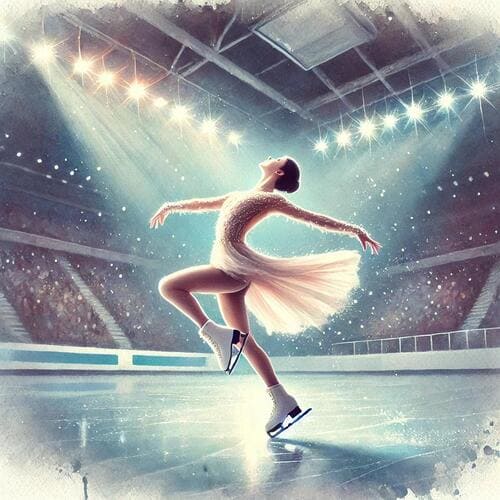 フィギュアスケートをしている光景