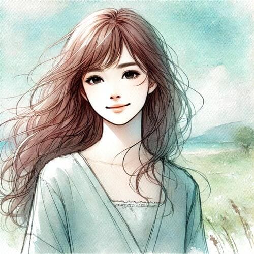 優しく微笑む女性の姿