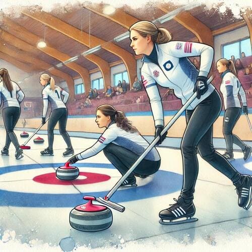 カーリングをしている光景