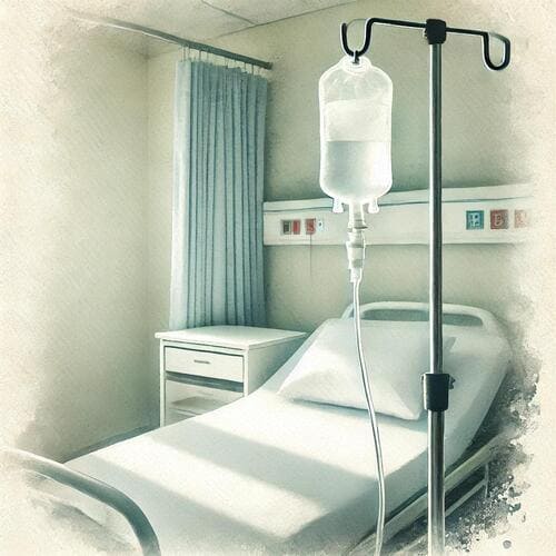 病室の点滴