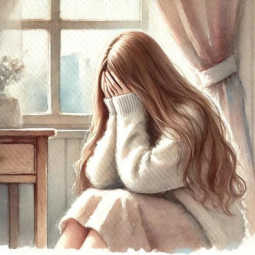 泣いている少女のイメージ画像
