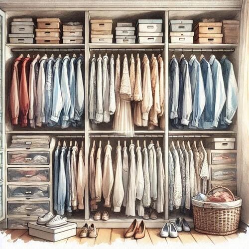 クローゼットの中の光景