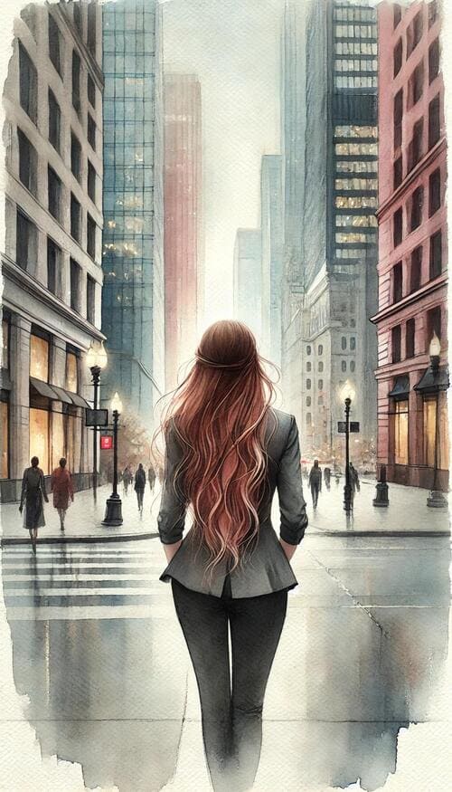 一人たたずむ女性