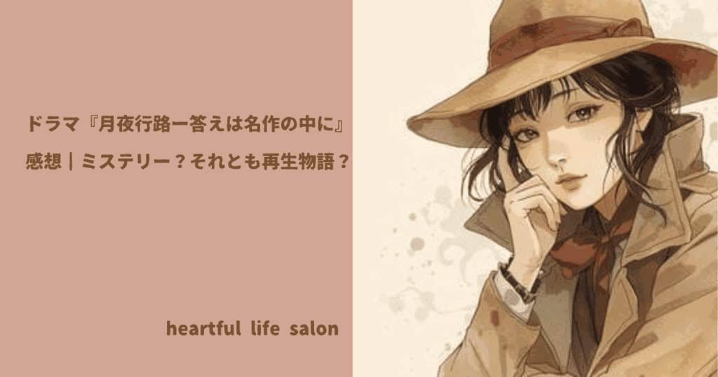 ドラマ『月夜行路ー答えは名作の中に』感想┃ミステリー？それとも再生物語？]のアイキャッチ画像