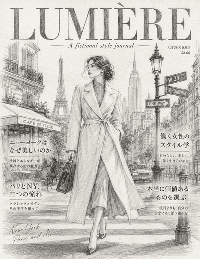 架空のファッション雑誌モノクロバージョン